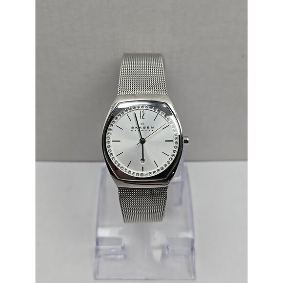 Skagen Asta SKW2049 Womens Watch Quartz Silver Crystals Mesh Band New Battery - Picture 1 of 10